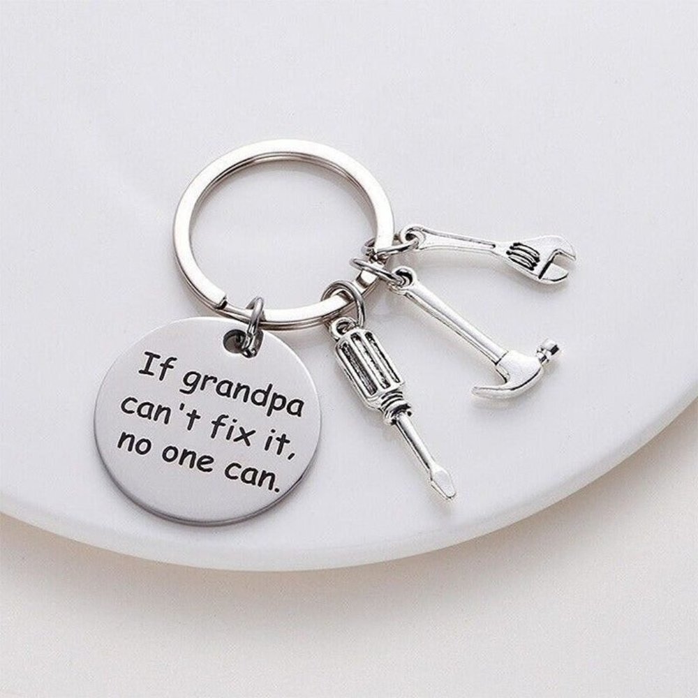 5/$20 If Grandpa Can't Fix it No One Can Toolbelt Keychain